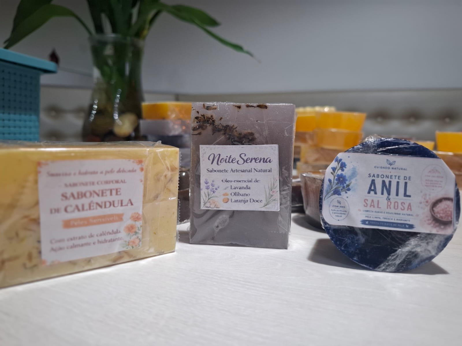Sabonetes ViVA na bancada